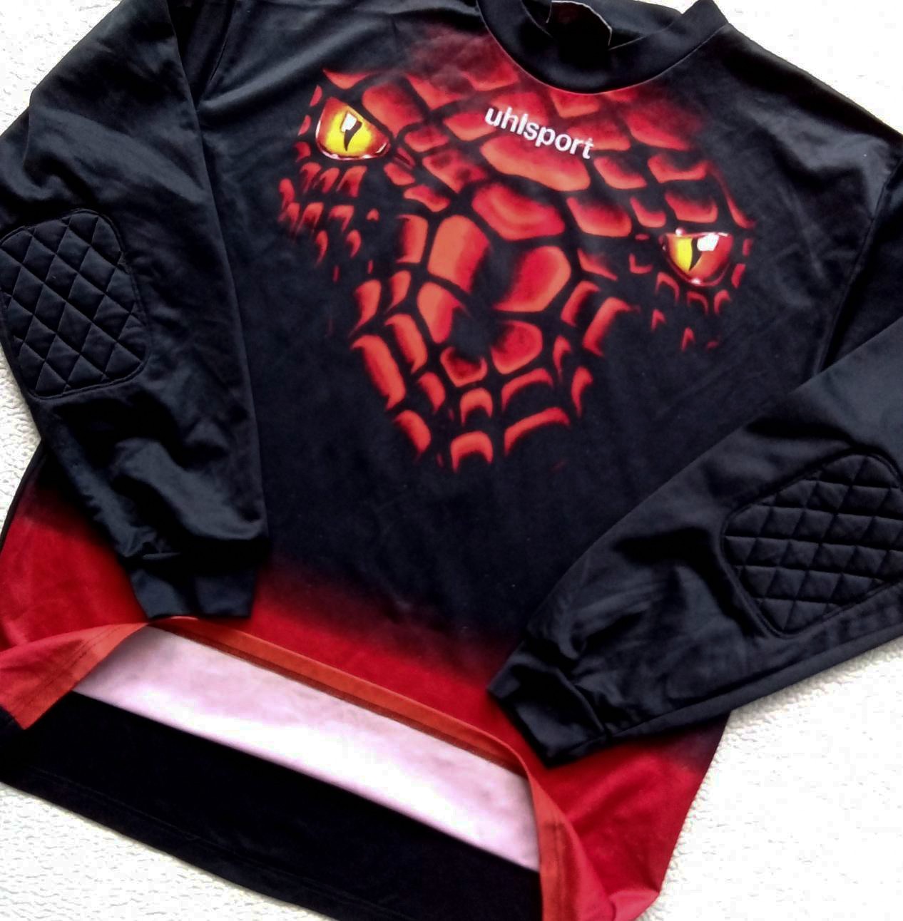 RARE VTG uhlsport Viper Goalkeeper Template Football Shirt Soccer Jersey 90s XL