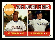 2018  Topps Heritage #86 Nick Gardewine Willie Calhoun Rookie Texas Rangers