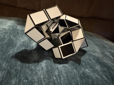 Rubik's Snake Vintage 1981 Black White Puzzle Toy.