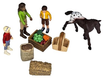 Schleich Farm World Pferd Appaloosa Fohlen Figuren Set Spielzeug