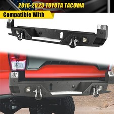 Black Steel Rear Bumper Assembly Wtwo D-rings For Toyota Tacoma 2016-2023 2022 Black Steel Rear Bumper Assembly Wtwo D-rings For Toyota Tacoma 2016-2023 2022