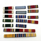 Vintage Lot US Military Service Ribbon Bar Army Navy WWII +More U.S. a305
