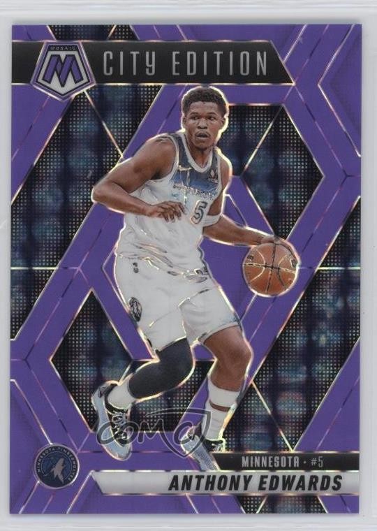 2024 Mosaic City Edition Fluorescent Purple Prizm /249 Anthony Edwards #279 2l4