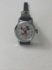 Vintage Bradley Time Division Walt Disney Mickey Mouse Wind Up Watch 112S WORKS