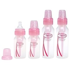 Dr. Browns Pink Bottles 4 Pack 2 - 8 oz bottles and 2 - 4 oz bottles