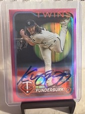 Kody Funderburk Signed 2024 Topps Chrome Autographed Card Pink #297 Twins Rookie