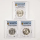 3x 1955 "Bugs Bunny" Franklin Half Dollars 50c MS62FBL, MS64, MS64FBL PCGS 31098