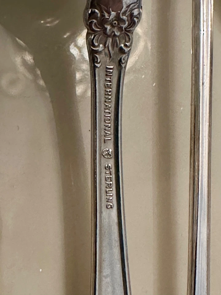 Juego de 4 piezas de ajuste de lugar de 6 piezas International Silver Prelude de plata esterlina Foto 3 de 4