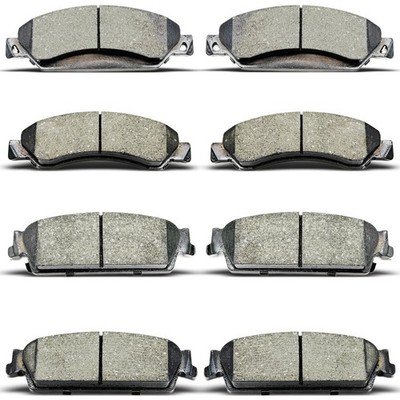 D1092 D1194 Front Rear Ceramic Brake Pads Set Fit For 2007-2014 Cadillac Esca...