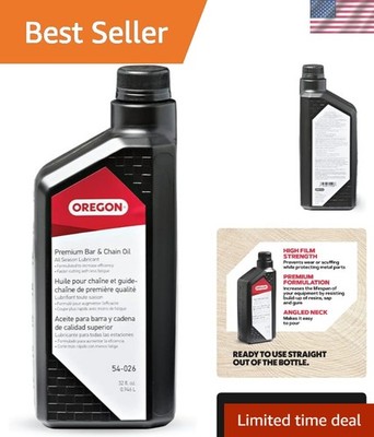 Ultra-Tacky Chainsaw Oil - 1 Quart, Prevents Oil Throw Off for All Brands
