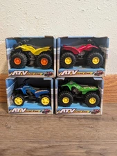 4 Pack ATV Dune King Die-cast Metal & Plastic 4-Wheeler (Yellow/Red/Green/Blue)