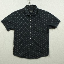 Brixton Shirt Mens Small Black Geometric Patt...