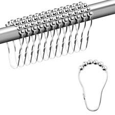 Shower Curtain Hooks for Bathroom, Decorative Curtain Rings for Shower Rods, ...