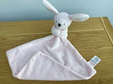 Matalan Pink Grey Nose Bunny Rabbit Baby Comforter Soother Blankie Unused
