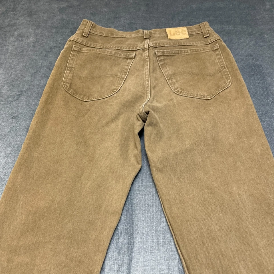Vintage Lee Pants Mens 32x30 Brown Canvas Cotton Medium Wash Straight Leg - Image 4 of 4
