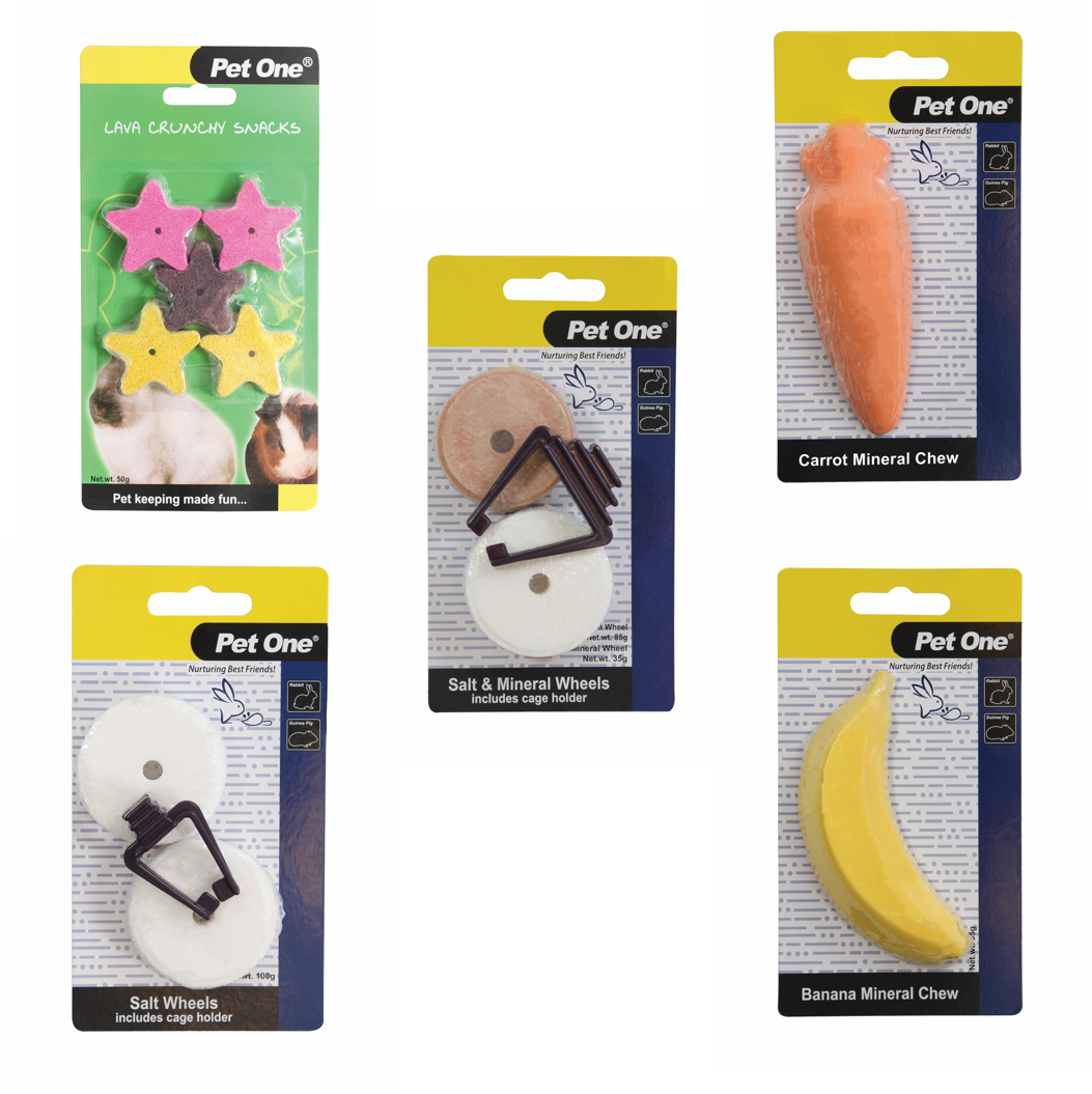 Pet One Various Salt Licks and Mineral Chews for Rabbit, Guinea Pig