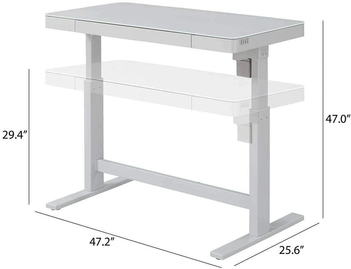 Tresanti Adjustable Height Desk USB Charger Powers LED Touch