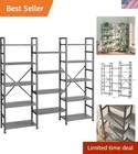 New ListingFunctional 5 Tier Bookshelf with Anti-Tilt Support - Perfect for Books and Decor