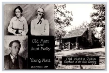 Old Matts Cabin, Aunt Molly & Young Matt, Shepherd Of The Hills Country Postcard