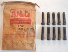 NOS 1954 Mercury Monterey Rear Axle Carrier Housing Bolts Set (x10), New Set