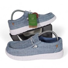 Lamo Paula Canvas Slip-on Comfort Shoes Blue JIAXING09 Women's 10