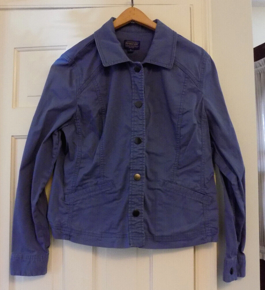 Pendleton Jacket Cornflower Blue Stretch Cotton T… - image 1