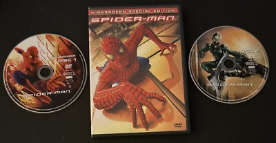 Spider-Man DVD Tobey Maguire Willem Dafoe Kirsten Dunst James Franco (2002 Used)