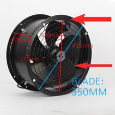 350mm Industrial Duct Fan Cased Axial Commercial Kitchen Canopy Extractor