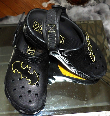 CROCS UNISEX ADJUSTABLE BATMAN CLOGS / MULES (M/5-W/7)