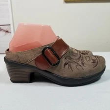 Klogs Womens Canyon Slip On Shoes Clogs Tapestry Size 7.5M Brown.