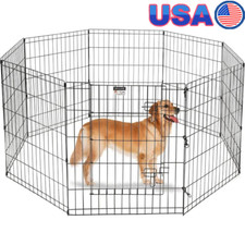 Foldable Metal Exercise Playpen Dogs Cats Small Animals Indoor Outdoor Use