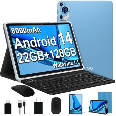 2025 Android 14 Tablet 10 inch Octa-Core Tablets with 22GB RAM+128GB ROM(Expa...