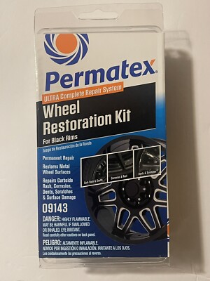 Wheel restoration kit for black Rims Complete repair system new