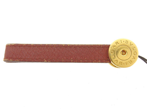 Bvlgari Cell phone strap Gold Brown Woman Authentic Used