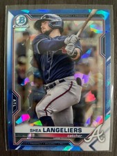 2021 Bowman Chrome Sapphire Edition Shea Langeliers Cracked Ice Refractor