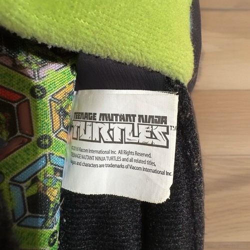 TEENAGE MUTANT NINJA TURTLE Slippers Toddlers Large 9/10 Slip On Plush TMNT EUC - Picture 6 of 8