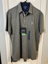 Men  s Chaps Polo Golf Short Sleeve Shirt Size Medium Color Charcoal NWT