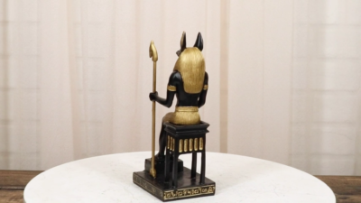 【中古・民芸品】アヌビス神 Anubis 像 厨子付き伏像フィギュア 中古・民芸品】アヌビス神 Anubis 像 厨子付き伏像フィギュア