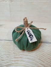  New Green "Gather" Fabric 4" Pumpkin Stem Fall Farmhouse Halloween Harvest
