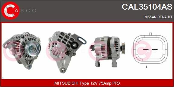 Lichtmaschine FüR Nissan Kubistar; Renault Clio Ii,Kangoo,Thalia I,Twingo I-image