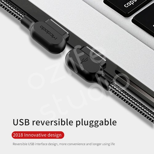 MCDODO 90 Degree Fast Charger USB Data Cable For Lighting/Type-C/Micro USB - Picture 9 of 14