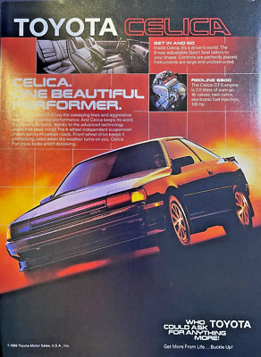 1987 Magazine Advertisement Toyota Celica Who Could Ask For Anything More