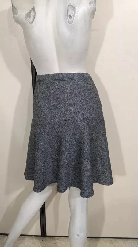Caroll Taille 38 Superbe jupe doublée grise en laine mélangée - Photo 2/3