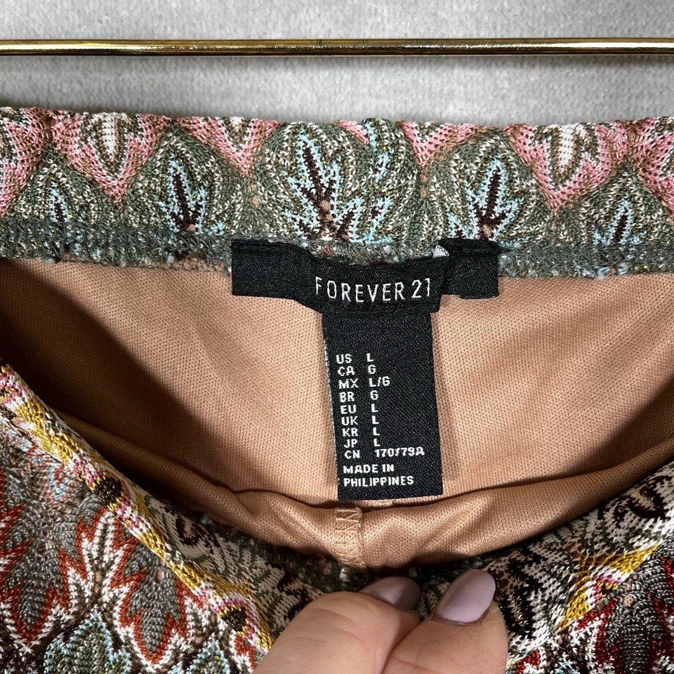 Pantalones BOHO FOREVER 21 Mujer Arco Iris Playa Campana Diseño AJUSTE Y ESTILO Grandes Foto 4 de 4