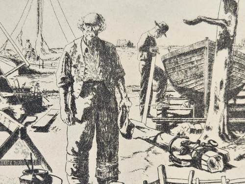 "Point Magu"Etching By Lionel BARRYMORE (American, 1878-1954) Signed In Pencil - Picture 3 of 11