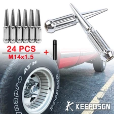 4.4" Closed End M14x1.5 Wheel Spike Lug Nuts For Chevy K1500 K2500 K3500 Blazer