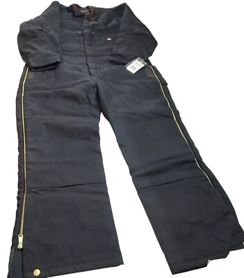 Dickies Men s Coveralls XL Premium Insulated Black Workwear Mechanic Jumpsuit