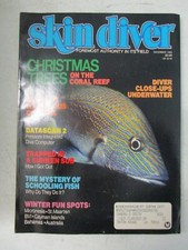 SKIN DIVER MAGAZINE DECEMBER 1988 CHRISTMAS TREES ON THE COARL REEF COZUMEL