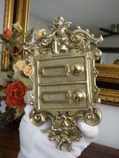 T&uuml;rklingel T&uuml;rglocke Klingelschild Messing Antik Jugendstil Barock Klingel Gold