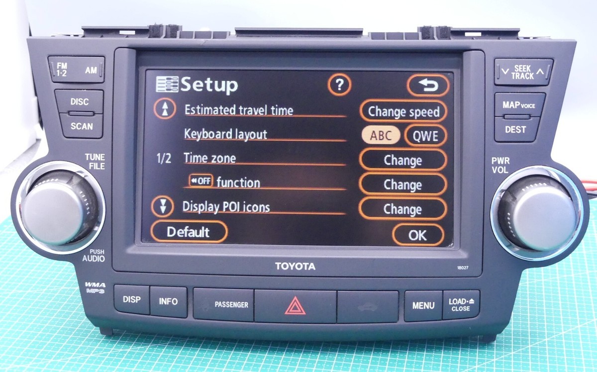 カーナビ TOYOTA 86140-16090 navigation screen Toyota Kluger Grande Head Unit Navigation Display Screen XU40 S1